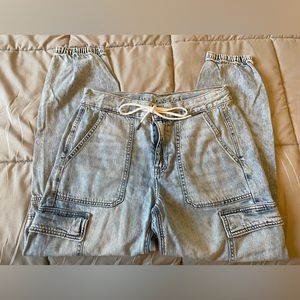 American Eagle Outfitters Women's Light Blue Joggers